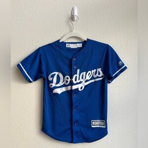 Corey Seager Majestic MLB Official, Royal Blue Kids Dodgers Jersey, Size YS
